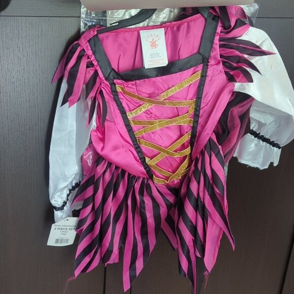 Rubie's Buccaneer Beauty Pirate Costume - Pink and Black - Size 2T NWT - Picture 3 of 4